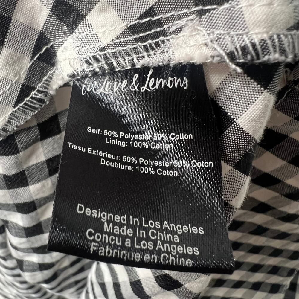 For Love & Lemons Black Gingham Georgia Midi Dress Size M - Picture 6 of 7